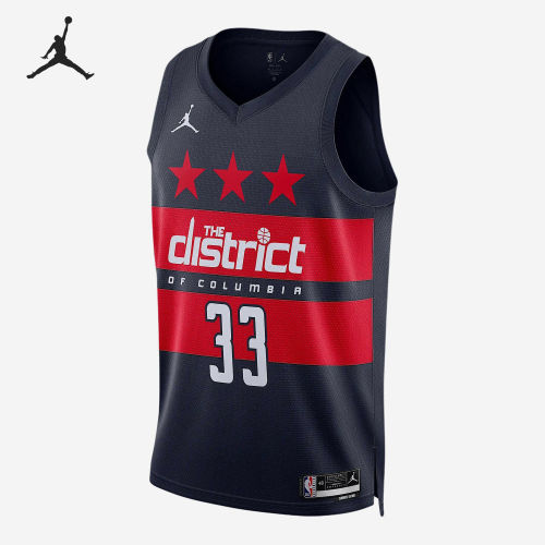 Nike耐克正品NBA华盛顿奇才男Dri-FIT无袖V领篮球服FQ4724-419