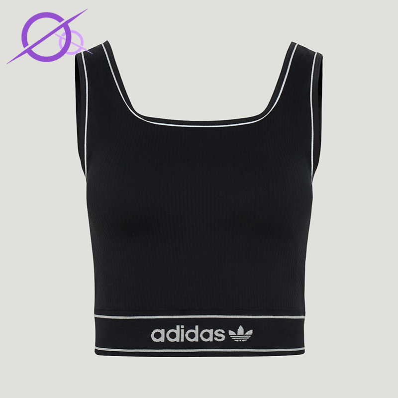 Adidas/阿迪达斯正品女士经典时尚透气休闲运动背心T恤LF4590