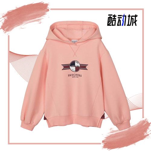 Skechers/斯凯奇正品夏季女童休闲透气卫衣 L321G040