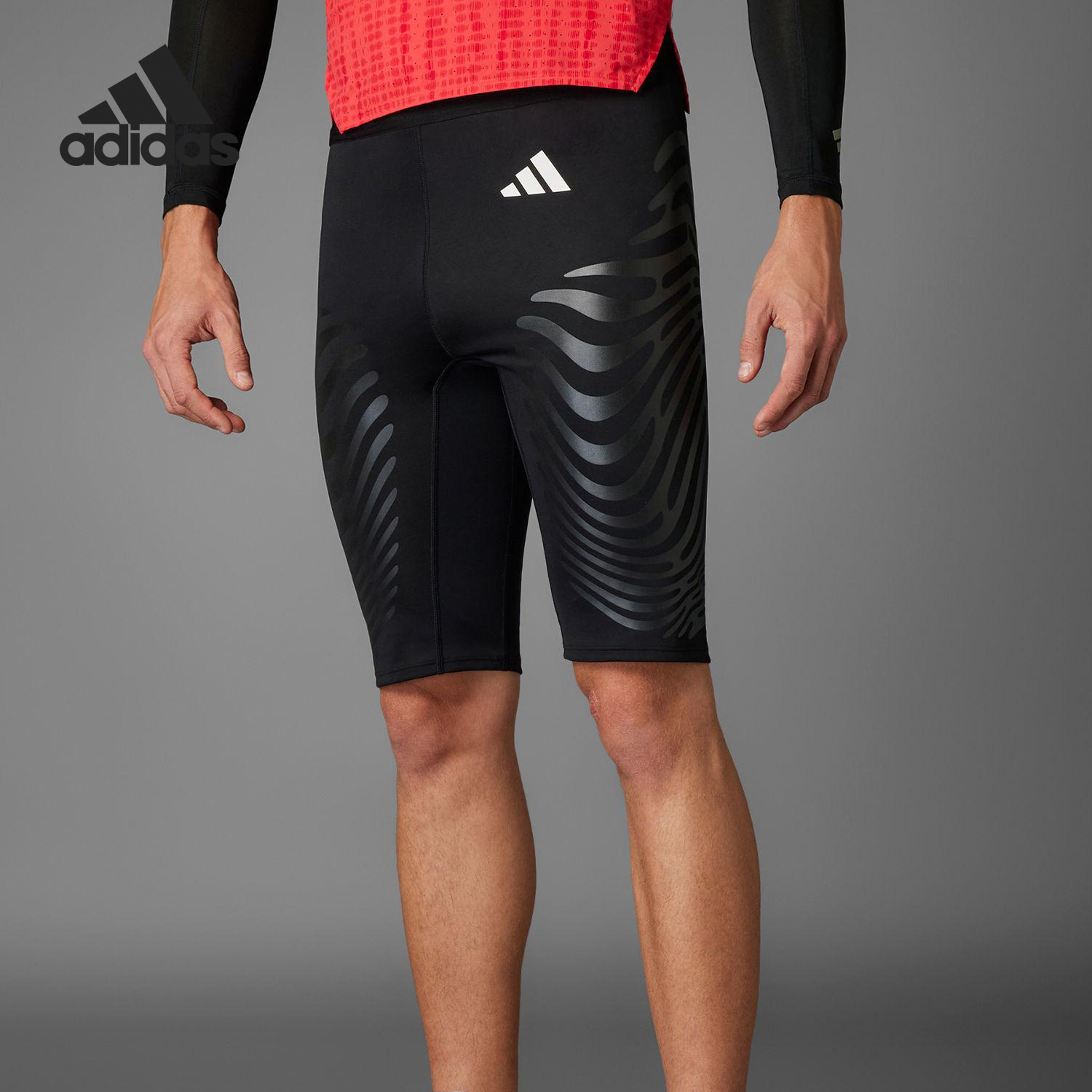 Adidas/阿迪达斯正品夏季男士跑步训练紧身运动短裤IX8976