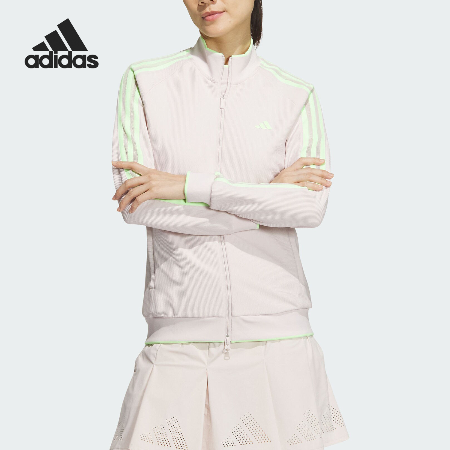 Adidas/阿迪达斯正品春季新款女士高尔夫修身运动外套IK9795