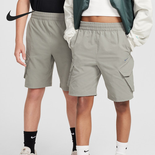 Nike/耐克正品2024新款大童运动户外复古宽松短裤FZ4903-053