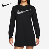DM6318 女子舒适圆领透气休闲运动连衣裙 010 耐克正品 Nike