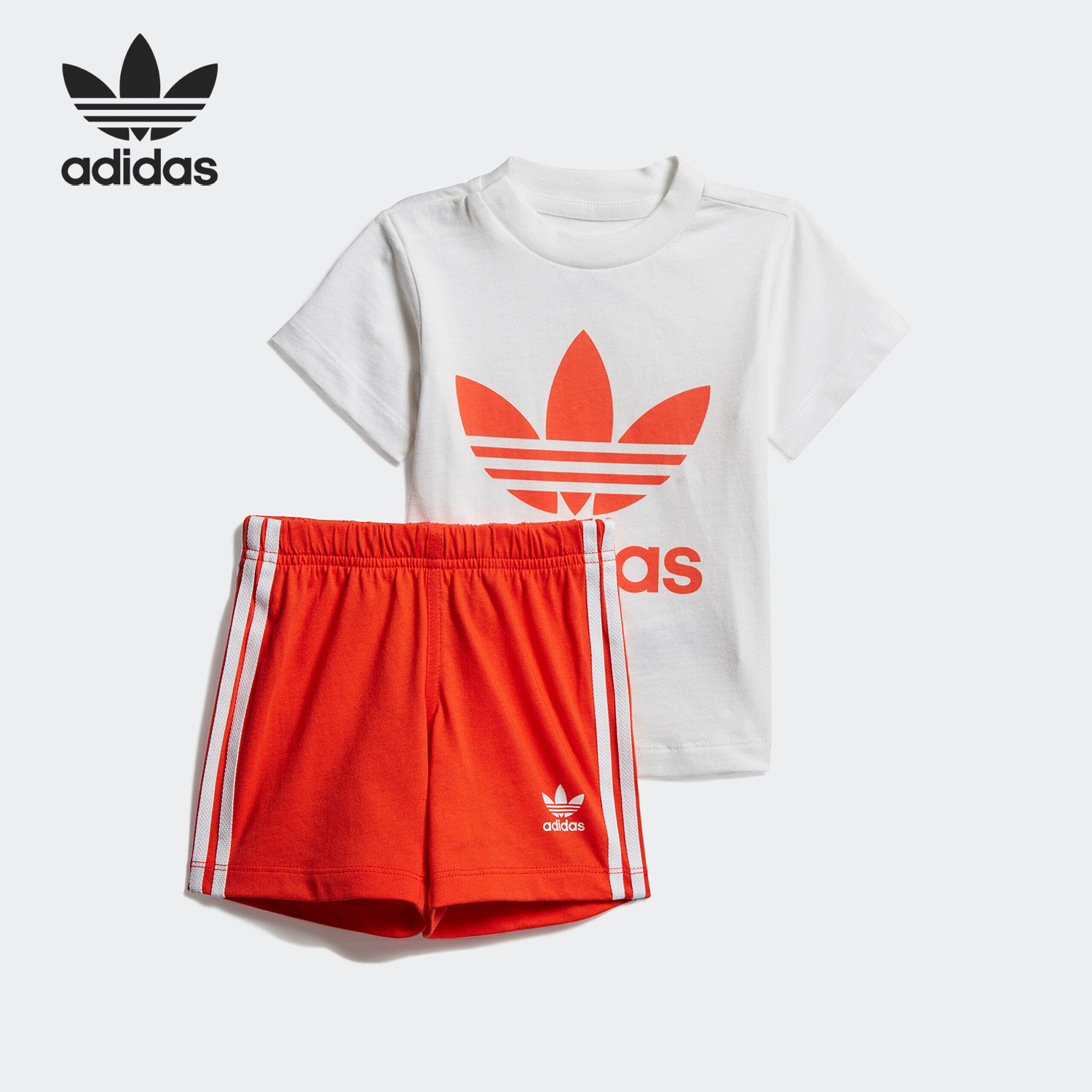 Adidas/阿迪达斯正品当季新款男婴童SHORT TEE SET短袖套服DV2814,童装/婴儿装/亲子装,套装,淘宝优惠券,粉丝福利购,淘宝优惠卷