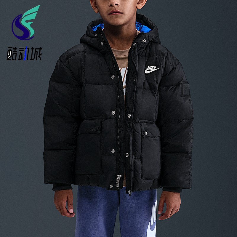 Nike/耐克正品Premium小童连帽休闲保暖简约运动羽绒服IQ9995-010