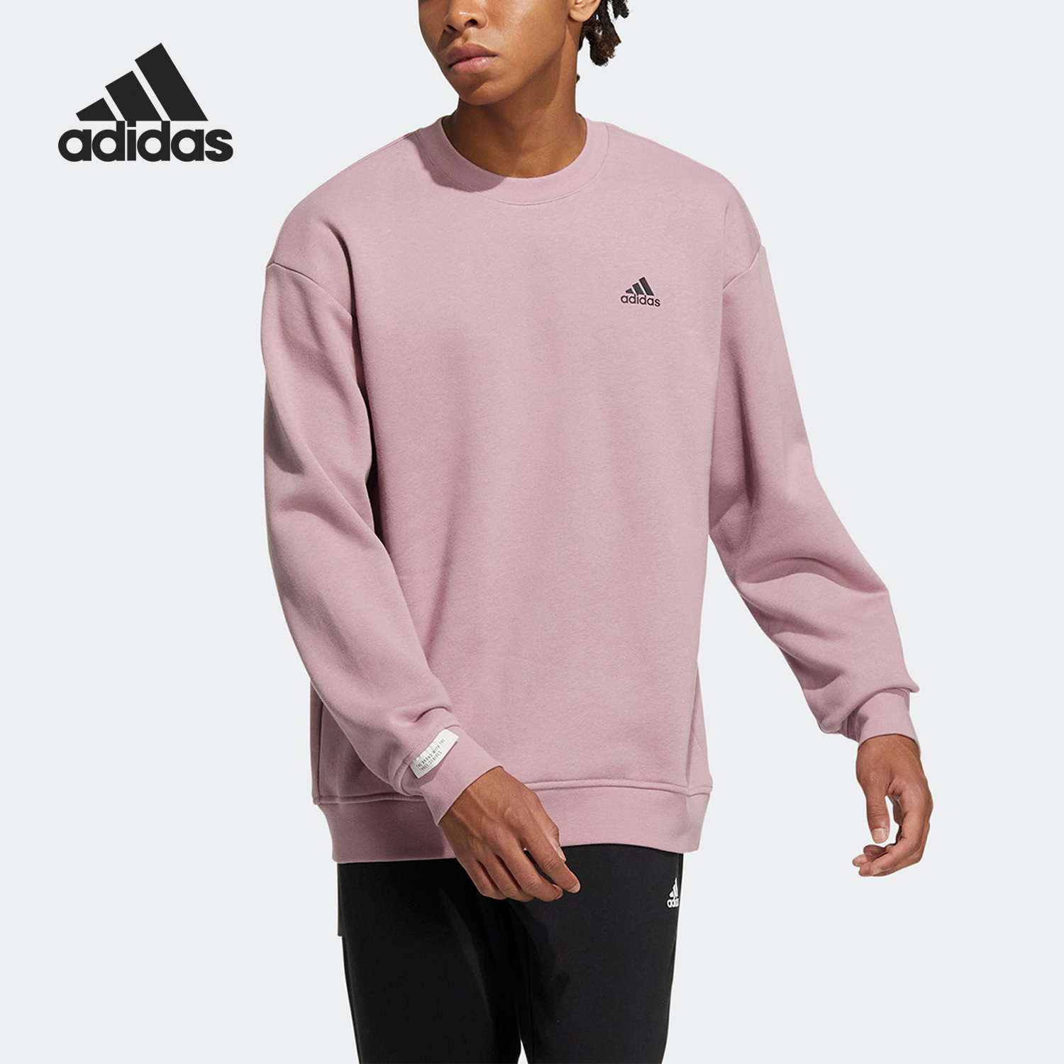 Adidas/阿迪达斯正品秋季男子运动休闲长袖圆领卫衣IB2715