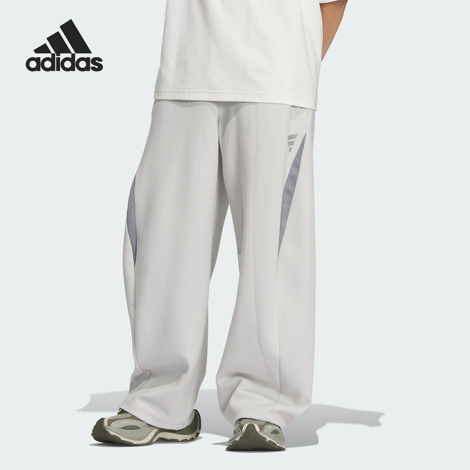 Adidas/阿迪达斯正品2025冬季男士系带反光运动宽松休闲裤KH0292
