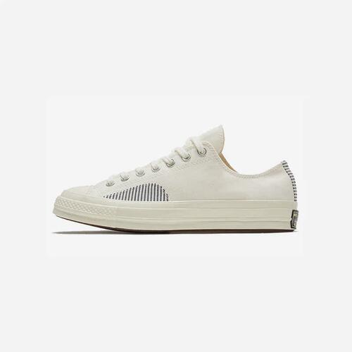 Converse匡威 帆布鞋男女鞋1970S低帮补丁新款 米白166861C