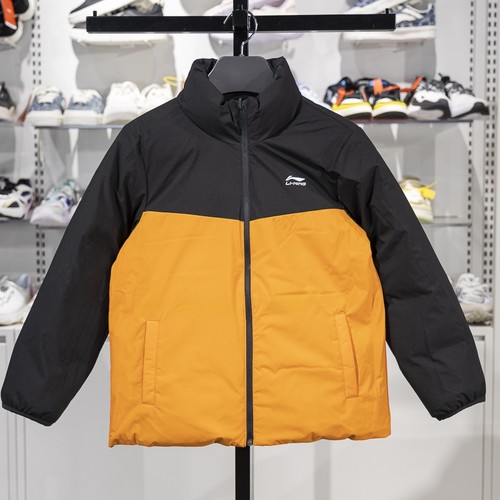 李宁正品运动生活系列儿童时尚撞色立领防泼水羽绒服YYMU091-3