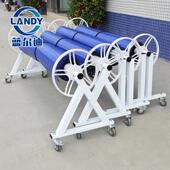 白色转盘卷轴器盖膜收卷机盖布收放机承重强pool cover roller