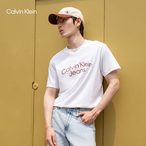 CK男士刺绣纯棉撞色拼接棒球帽