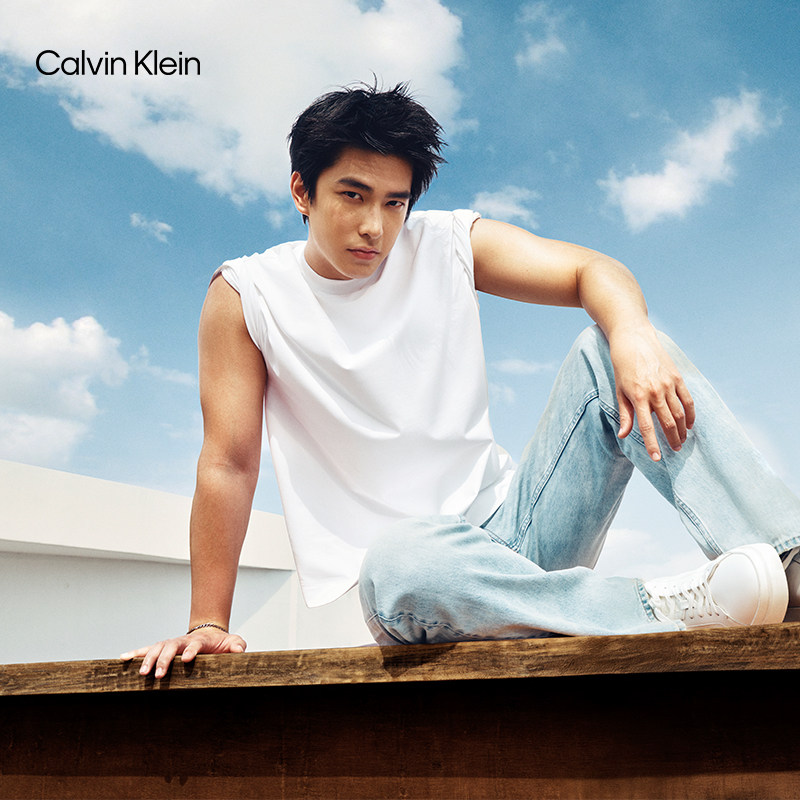 【明星同款】【凉感】CK Jeans26春夏男浮雕字母纯色内搭短