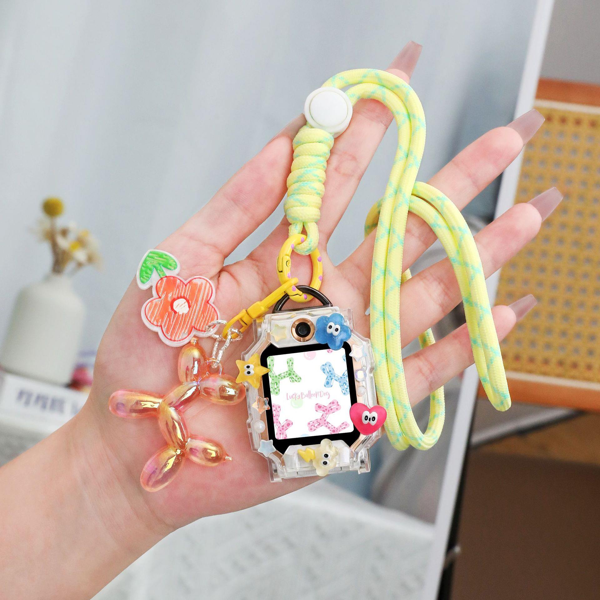 适用小天才W1923AC儿童电话手表Q1R表带D2A挂脖绳保护壳套吊坠D3S