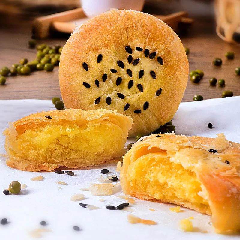 【悦味】绿z豆酥饼咸香脆皮老式手工传统绿豆饼特产休闲零食25g