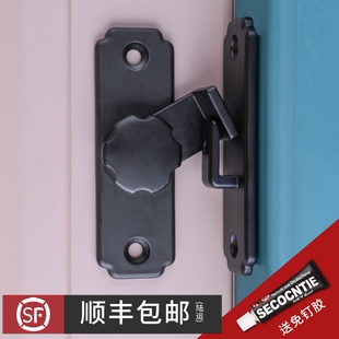 门锁扣搭扣门锁门扣免打孔卫生间门栓推拉门直角移门房门厕所插销