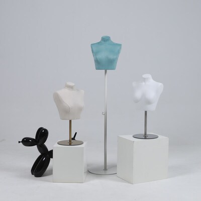 彩色麂皮绒少女文胸内衣s模特小胸女半身模特哑光白内衣展示道具