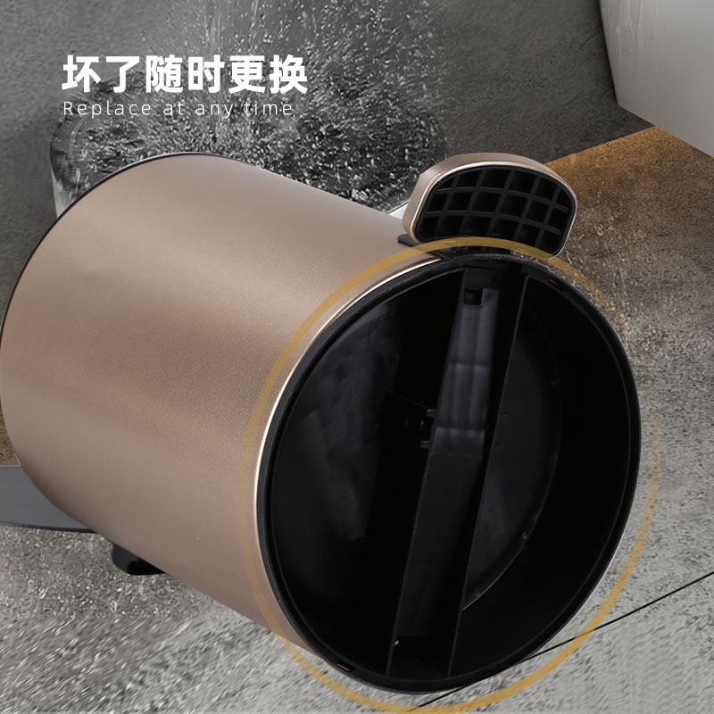 轻奢家用不锈钢垃圾n桶脚踏带盖简约客厅厨房卫生间卧室创意大容