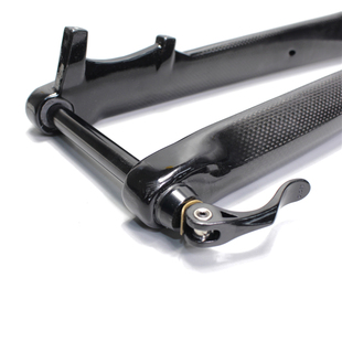 全碳纤维山地自行车锥管桶轴前叉x直管筒轴硬叉碟刹26 27.5 29寸