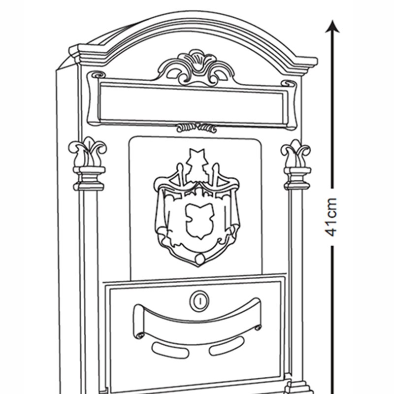 包邮 欧式复古民宿别墅信箱室B外防雨信报箱邮箱报纸信件收纳箱