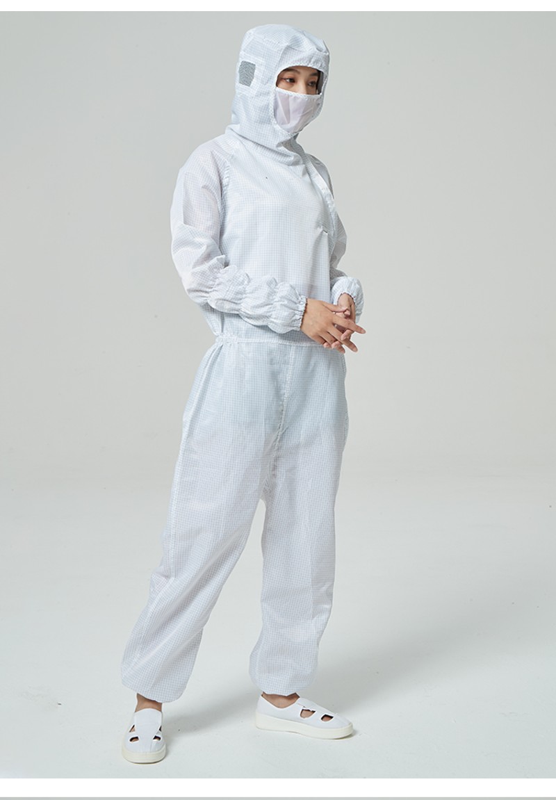 百级无尘服洁净车间工作服t全身防护服净化服男女网格防静电连体