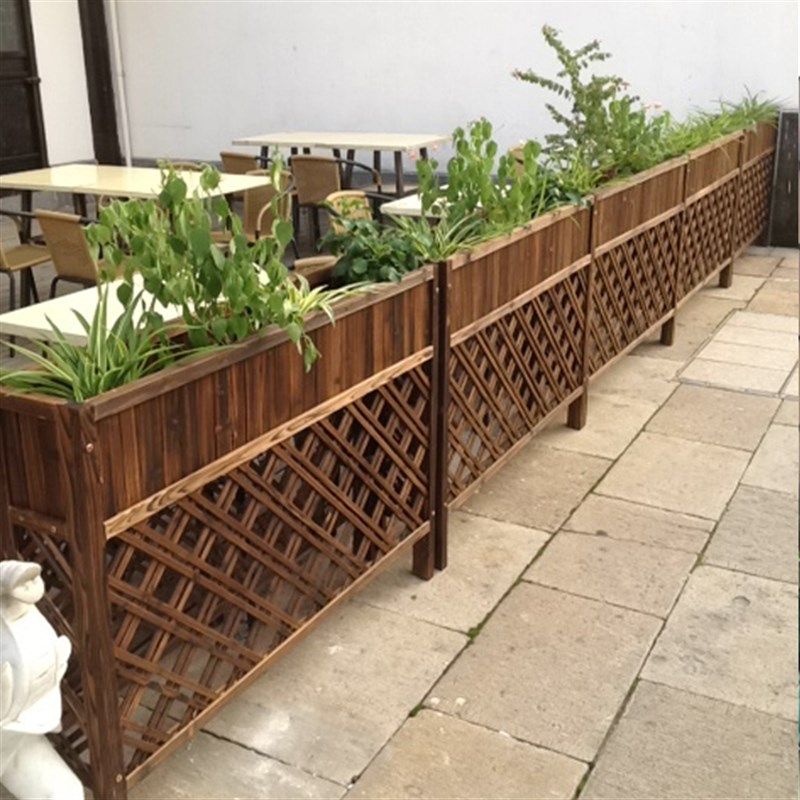 特价防腐碳化实木花槽隔断u网格花架围栏户外阳台多肉展示架木栅,鲜花速递/花卉仿真/绿植园艺,花架,淘宝优惠券,粉丝福利购,淘宝优惠卷