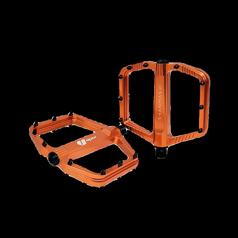 超轻山地车d脚踏板铝合金抛光轴承培林宽大抓脚防滑自行车脚蹬配