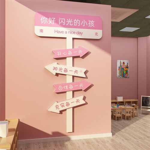 幼儿园环创大厅楼梯墙面装v饰画托管班主题墙成品布置欢迎小朋友
