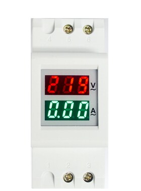 交流数显电流表电压表220qV380V100A家用空开双显表D37-2042导轨