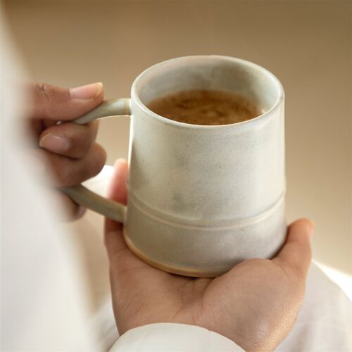 三宅家食器d纯色日式鹅黄粉引咖啡杯套装 高温粗陶文艺咖啡壶茶壶