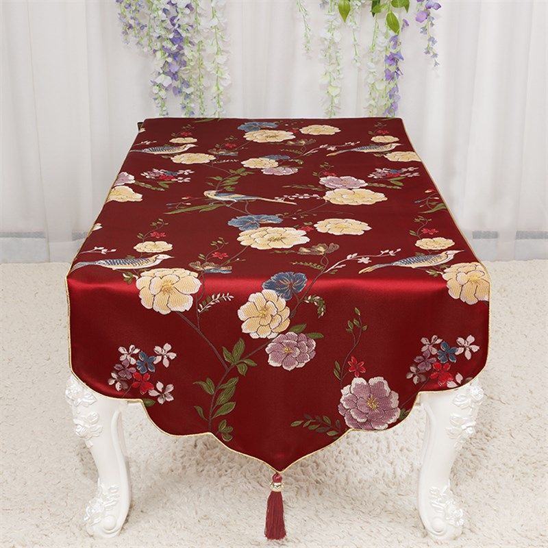 艺必旭布艺茶几i桌布台布客厅盖巾长方形餐桌茶几垫防尘电视柜盖