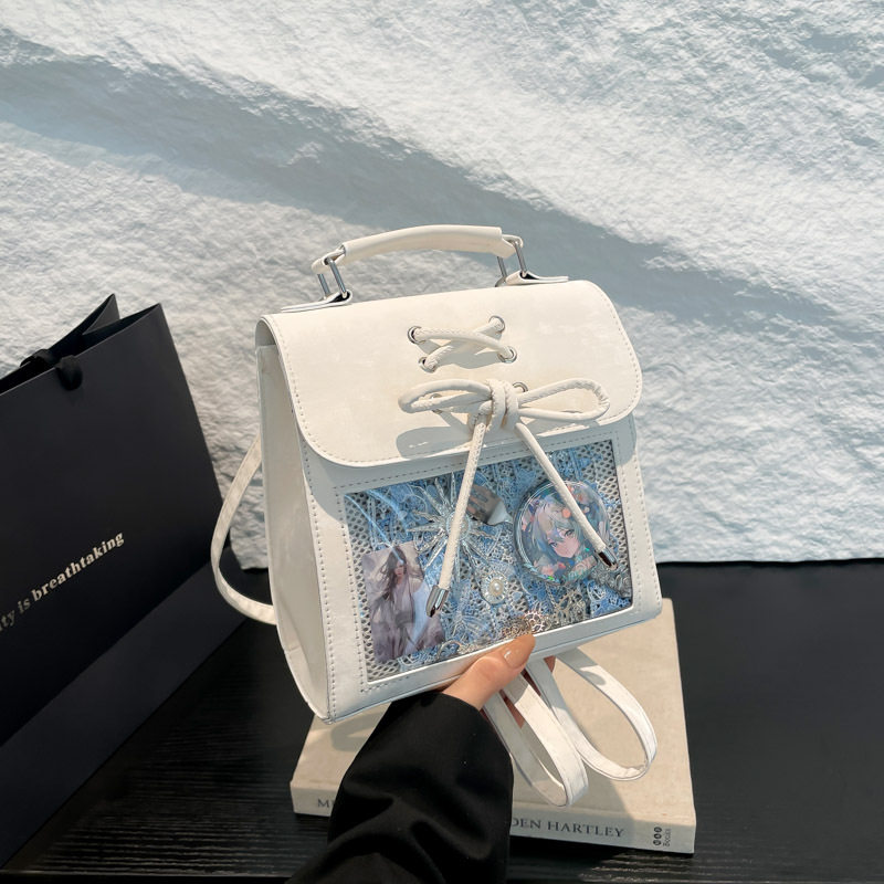 新款日系日常通勤单肩斜挎包女2025春季洋气透明双肩背包小方,箱包皮具/热销女包/男包,小方包,淘宝优惠券,粉丝福利购,淘宝优惠卷