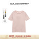 GOLDEN BARRY春季 洋气多色百搭天丝羊毛甜美圆领显瘦T恤201767