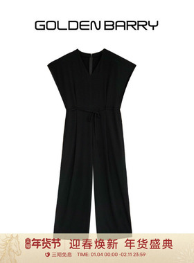 GOLDEN BARRY金和百瑞25夏轻奢高腰时尚气质无袖连体裤女513007