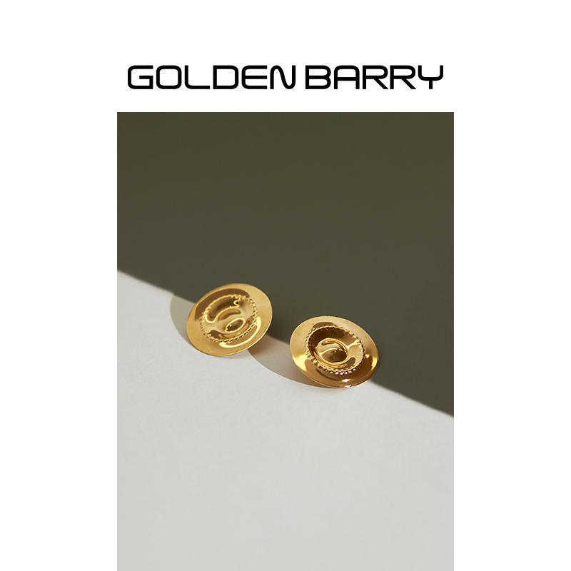 甜酷小众又时髦金色耳钉耳饰