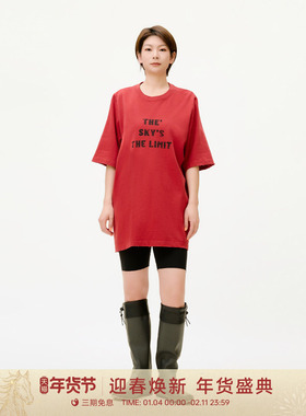 GOLDEN BARRY金和百瑞25夏复古印花休闲100棉短袖T恤女201960