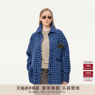 GOLDEN 外套212672 BARRY25秋绵羊毛腔调多巴胺格纹叠穿高智衬衫