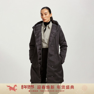 【活动】GOLDEN BARRY25冬韩系气质长款连帽腰带羽绒服132061