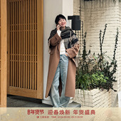 GOLDEN BARRY25秋冬英伦风100绵羊毛枪驳领咖色长款 大衣142102