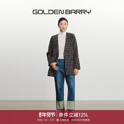 秋冬通勤松弛感格子外套女装