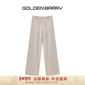 541173 BARRY25冬经典 羊毛羊绒 极简气质显瘦保暖阔腿裤 GOLDEN