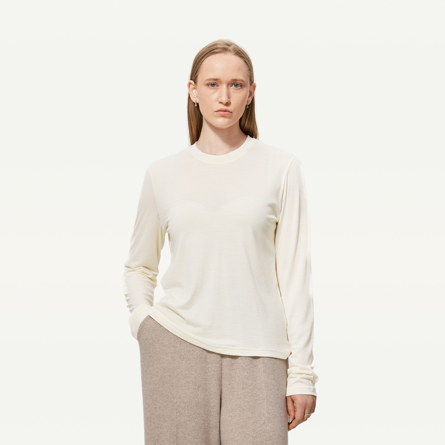 金和百瑞100绵羊毛基础款打底衫