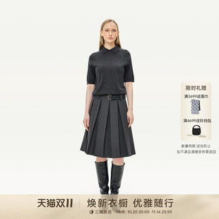 POLO翻领针织衫 100绵羊毛插肩袖 241251 BARRY25秋新款 GOLDEN