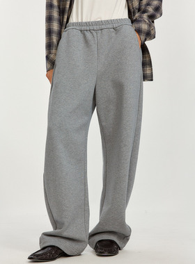 【纯棉】GOLDEN BARRY25冬休闲百搭极简气质加绒镰刀裤卫裤552025