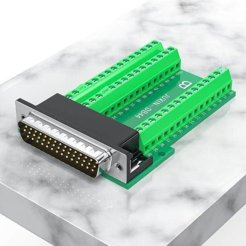 HDB44针免焊公头母头DB44免焊接头44Pin转接板端子连接器插头