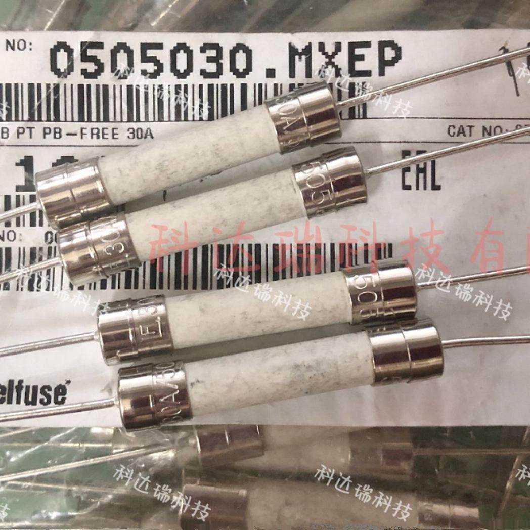 新能源汽车0505030.MXEP力特陶瓷保险丝管带引脚F30A快熔30A500V