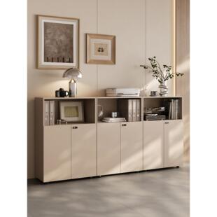 办公室矮柜文件柜木会议室茶水柜隔断柜办公带锁资料储物柜打印机