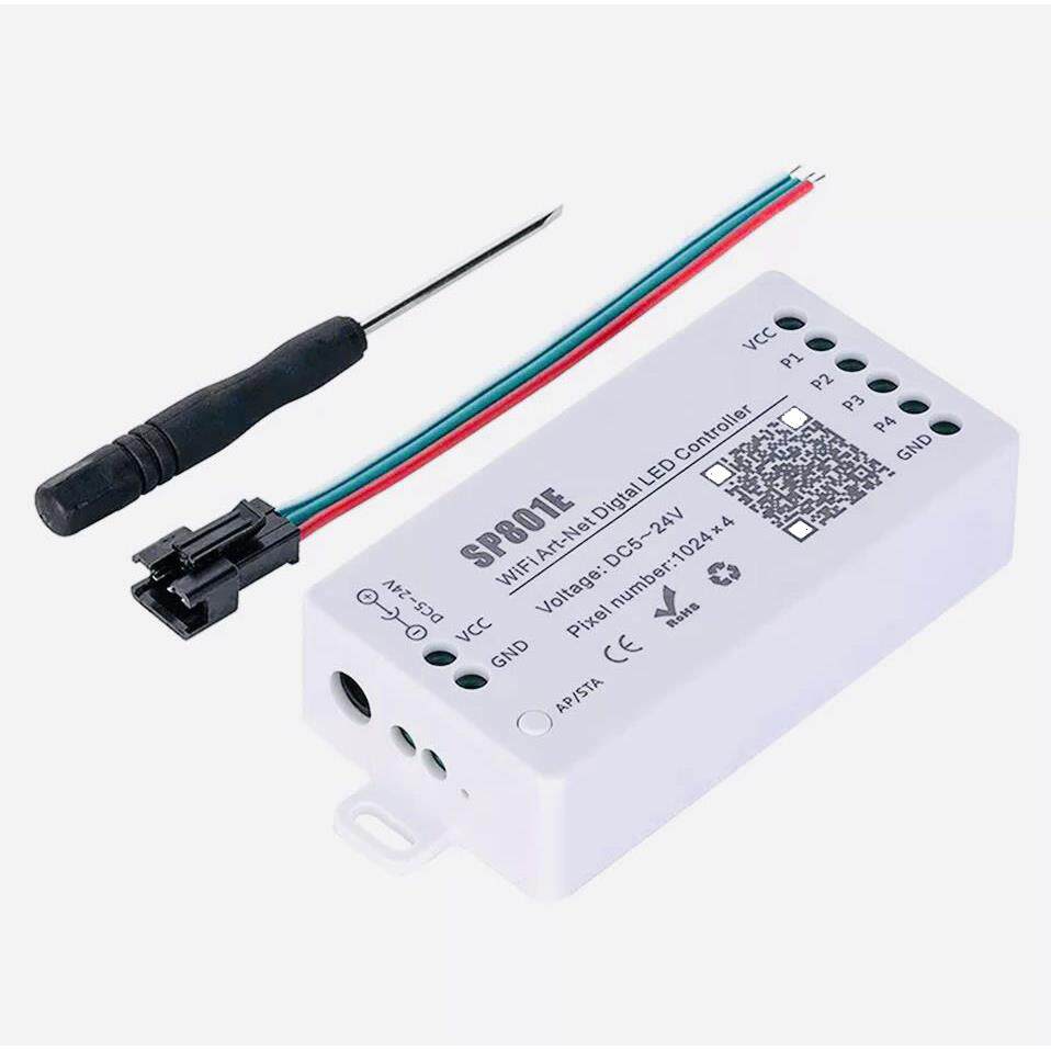 SP801E WiFi Art-Net DC5V~24V 幻彩LED控制器, 效果支持多种自定