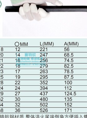 速发重型发黑内六角扳手12MM公制六方14 17 1 6mm英制六棱848