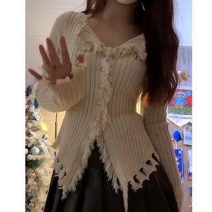 速发大码衫计感洋气针织衫春秋内搭欲底设新款纯打上衣