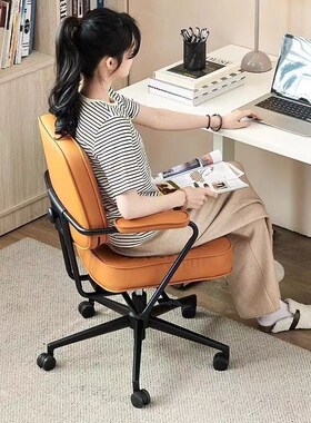 速发梳妆凳生卧室化服椅子奶油舒家用电脑椅久坐风妆书桌椅办公转